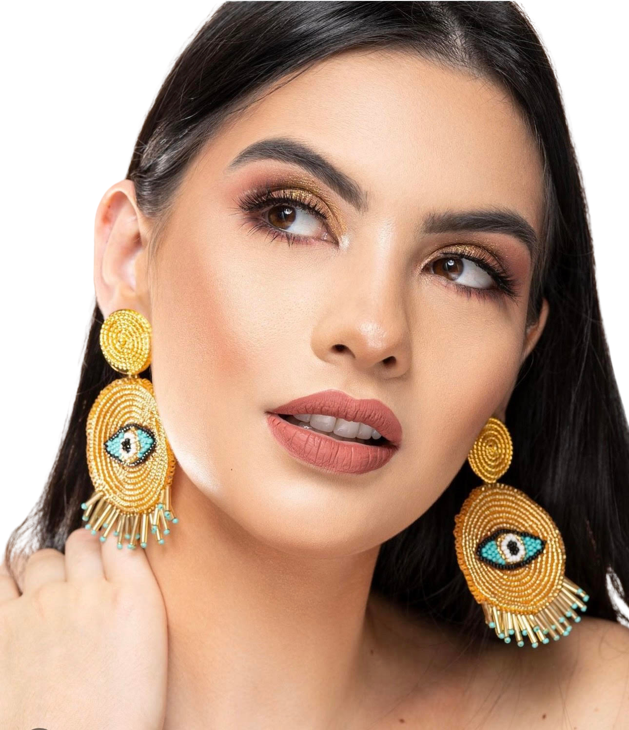 Aretes Ojo dorado