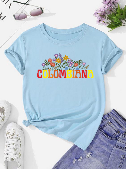 Camiseta Flores Colombiana