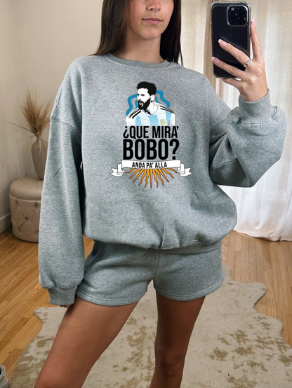 Hoodie Messi: “¿Qué miras, bobo?” Unisex