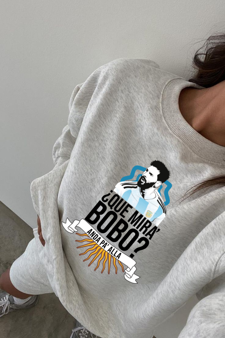 Hoodie Messi: “¿Qué miras, bobo?” Unisex