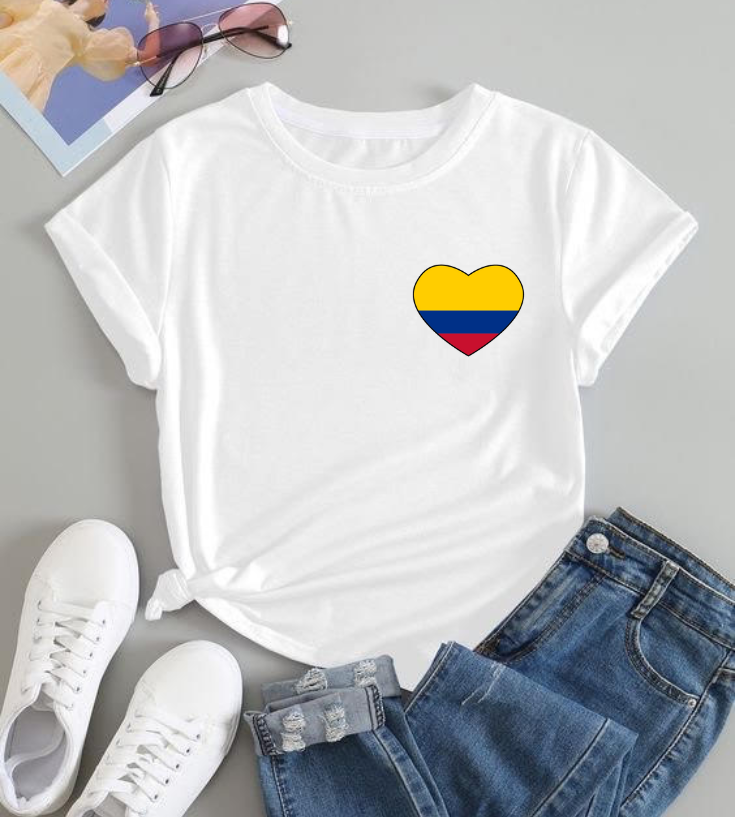 Camiseta Corazón Colombiano